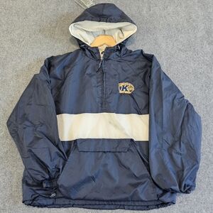 Charles River Jacket KENT STATE 1/4 Zip Warm Up Windbreaker Pullover S Nautical